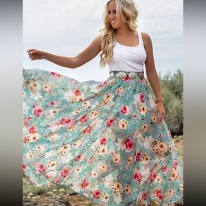 Long Floral Skirt